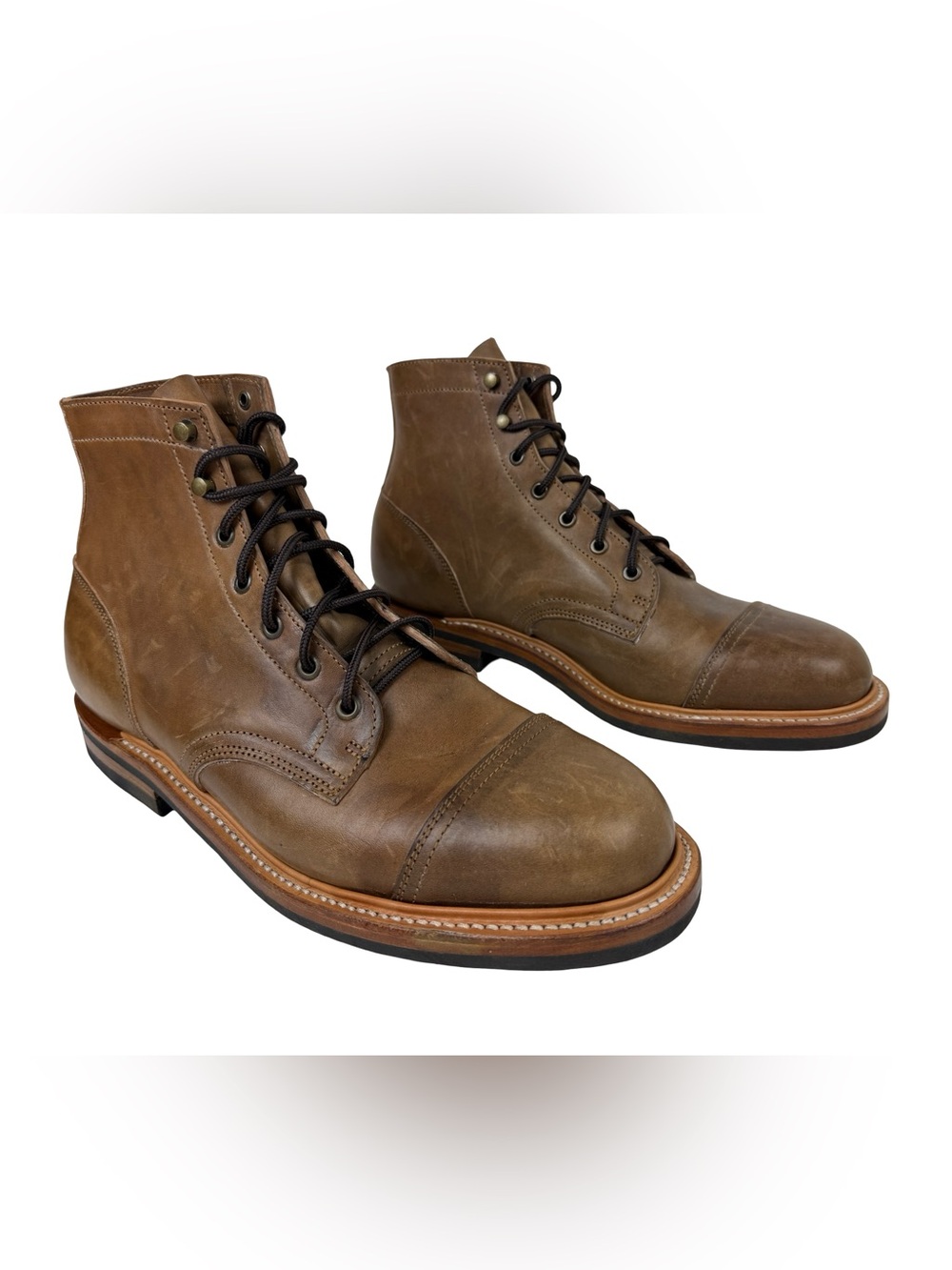 Truman Boot Co Leather Cap Toe Men’s 12 Boot Eugene Sole Excellent